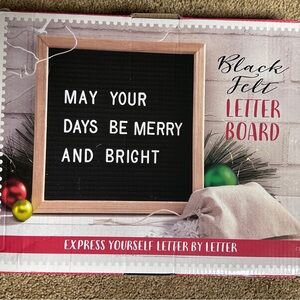 Black Felt Letter Board